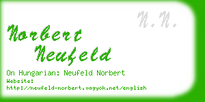 norbert neufeld business card